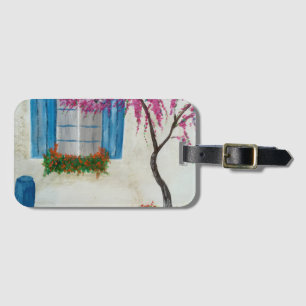Polyacryl-Fotohandtasche aus griechischem Fenster Gepäckanhänger