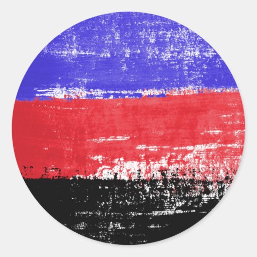 Polyamore Stolperfarbe Runder Aufkleber (Vorderseite)