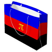 Polyamorie-Stolz-Flagge Große Geschenktüte (Rückseite Schrägansicht)