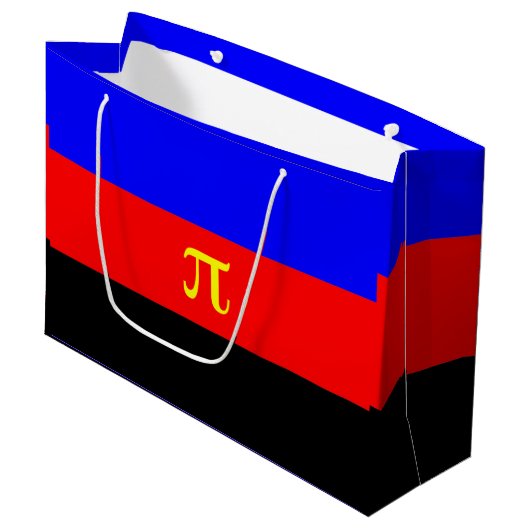 Polyamorie-Stolz-Flagge Große Geschenktüte (Vorderseite Schrägansicht)