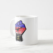 Polyamorie Stolzfaust Kaffeetasse (Vorderseite Links)