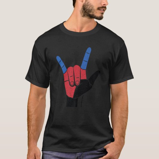 Polyamorie-Stolzflagge-Handzeichen polyamorös T-Shirt (Vorderseite)