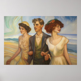 Polyamorose Triad am Strand Poster