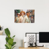 Polyamorose-Trias in der Innenstadt Poster (Heimbüro)