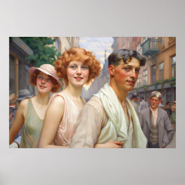 Polyamorose-Trias in der Innenstadt Poster