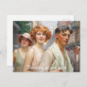 Polyamorose-Trias in der Innenstadt Postkarte (Vorne/Hinten)