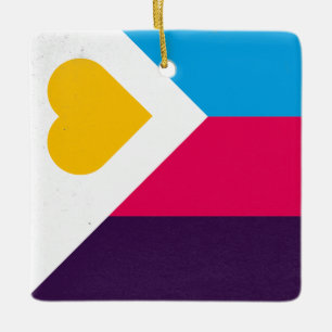 Polyamory-Dreifarbenflagge Keramikornament