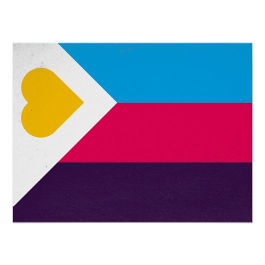 Polyamory-Dreifarbenflagge Poster (Vorderseite)