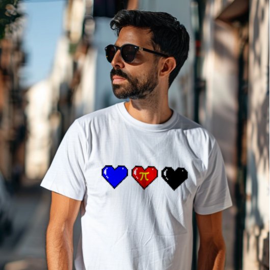 Polyamory Flag Pixel Herz T-Shirt