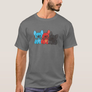 Polyamory Flag Pride Lgbtq Hunde Französischer Bul T-Shirt