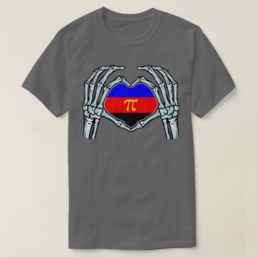 Polyamory Gay Skeleton seual Identity Nonbinary T-Shirt (Design vorne)