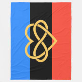 Polyamory Infinity Heart Fleece Blanket (Vorderseite)