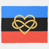 Polyamory Infinity Heart Fleece Blanket (Vorderseite (Horizontal))