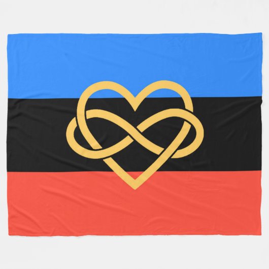 Polyamory Infinity Heart Fleece Blanket (Vorderseite (Horizontal))