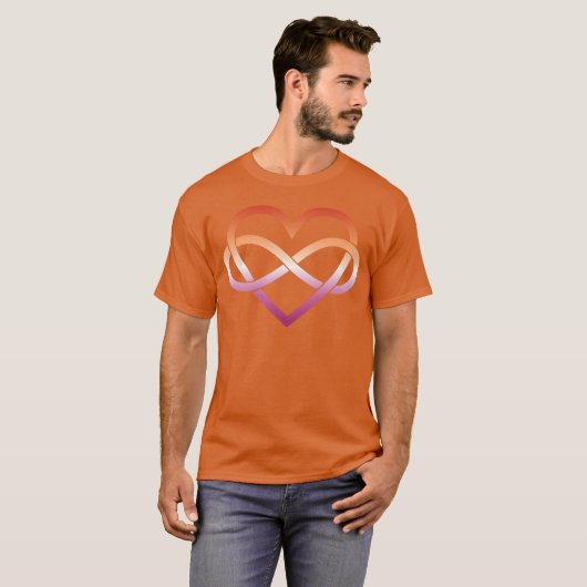 Polyamory Infinity Heart Lesbian T-Shirt (Vorne ganz)