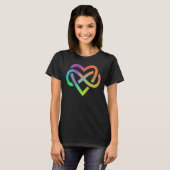 Polyamory Infinity Heart Symbol Neverending Love L T-Shirt (Vorne ganz)