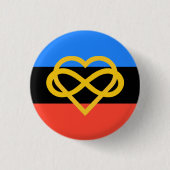 Polyamory Pride Button (Infinity Heart) (Vorderseite)
