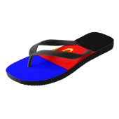 Polyamory-Stolperflagge Badesandalen (Schrägansicht)
