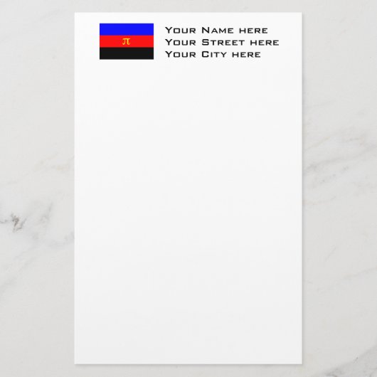 Polyamory-Stolperflagge Briefpapier (Vorderseite)
