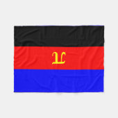 Polyamory-Stolperflagge Fleecedecke (Vorderseite (Horizontal))
