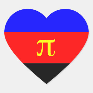 Polyamory-Stolperflagge Herz-Aufkleber