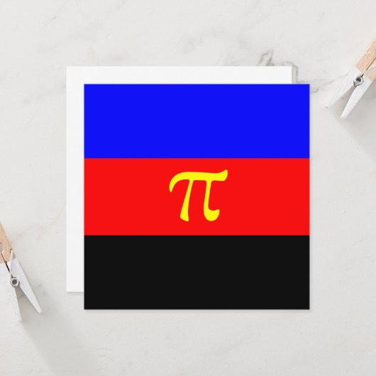 Polyamory-Stolperflagge Karte (Vorderseite/Rückseite Beispiel)