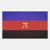 Polyamory-Stolperflagge Rechteckiger Aufkleber (Vorderseite)