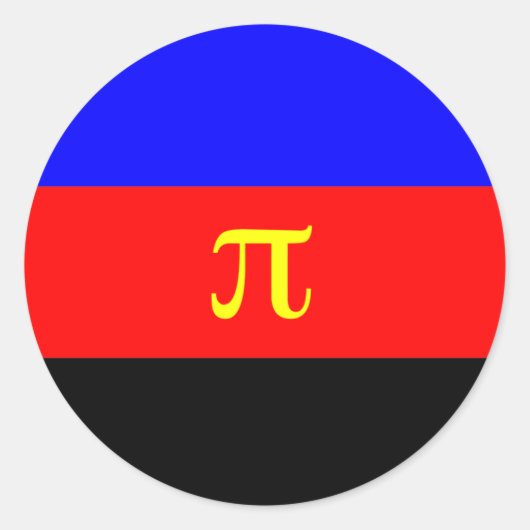 Polyamory-Stolperflagge Runder Aufkleber (Vorderseite)