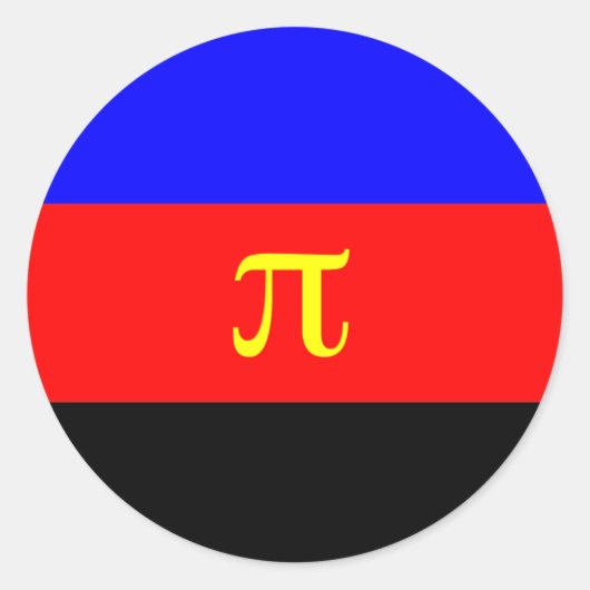 Polyamory-Stolperflagge Runder Aufkleber (Vorderseite)