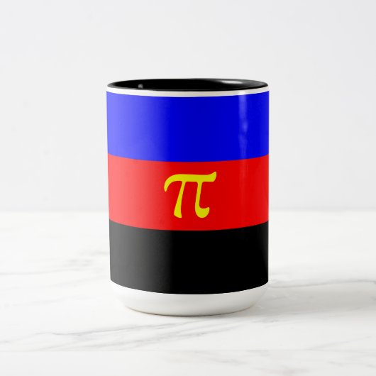Polyamory-Stolperflagge Zweifarbige Tasse (Mittel)