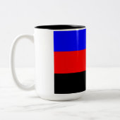 Polyamory-Stolperflagge Zweifarbige Tasse (Links)