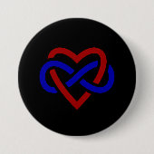 Polyamory Stolz-Unendlichkeits-Herz Button (Vorderseite)