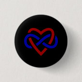 Polyamory Stolz-Unendlichkeits-Herz  Button (Vorderseite)