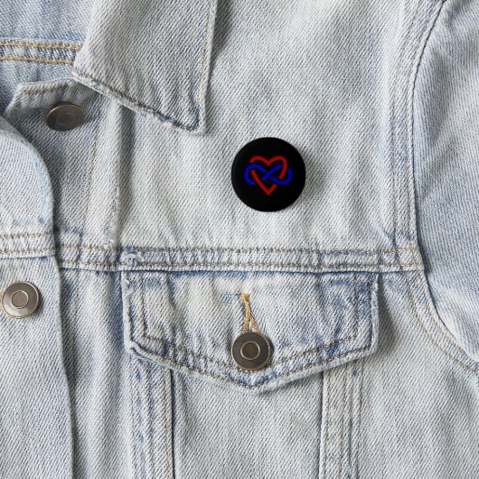 Polyamory Stolz-Unendlichkeits-Herz Button (Beispiel)