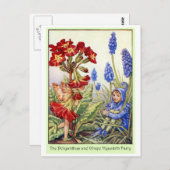 Polyanthus and Grape Hyacinth Fairy Postkarte (Vorne/Hinten)