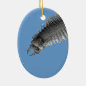 Polychaete-Wurm-Weihnachtsverzierung Keramikornament (Hinten)