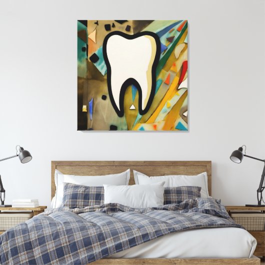 Polychromatisches Grin Leinwanddruck (Insitu (Schlafzimmer))