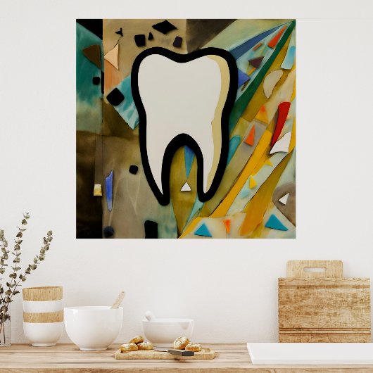 Polychromatisches Grin Poster (Küche)