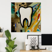 Polychromatisches Grin Poster (Heimbüro)