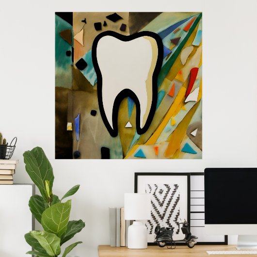 Polychromatisches Grin Poster (Heimbüro)