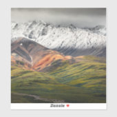 Polychrome-Berg, Denali NP, Alaska Aufkleber (Blatt)