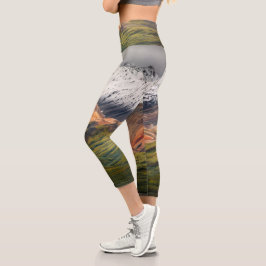 Polychrome-Berg, Denali NP, Alaska Capri Leggings