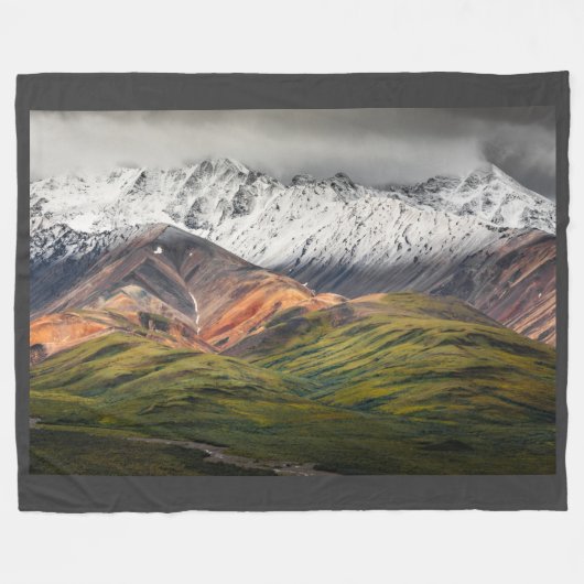 Polychrome-Berg, Denali NP, Alaska Fleecedecke (Vorderseite (Horizontal))