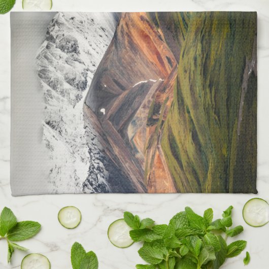 Polychrome-Berg, Denali NP, Alaska Geschirrtuch (Gefaltet)