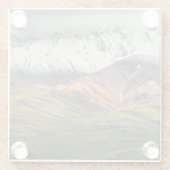 Polychrome-Berg, Denali NP, Alaska Glasuntersetzer (Rückseite)