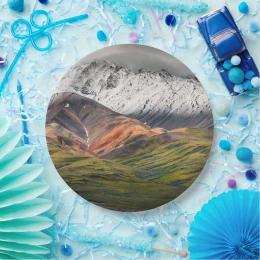 Polychrome-Berg, Denali NP, Alaska Pappteller (Party)