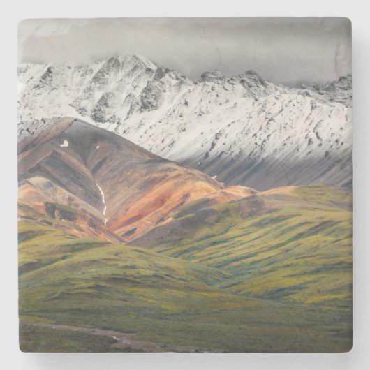 Polychrome-Berg, Denali NP, Alaska Steinuntersetzer (Vorderseite)