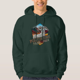 Polychrome Hoodie - Forest Green Front Art
