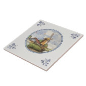 Polychrome Landschaftliche antike Repro Delft Kera Fliese (Seite)