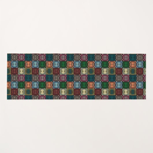 Polychrome Owls Yogamatte (Vorderseite (Horizontal))